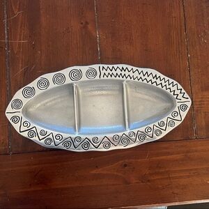 Vintage Wilton Armetale Reggae Divided Dish